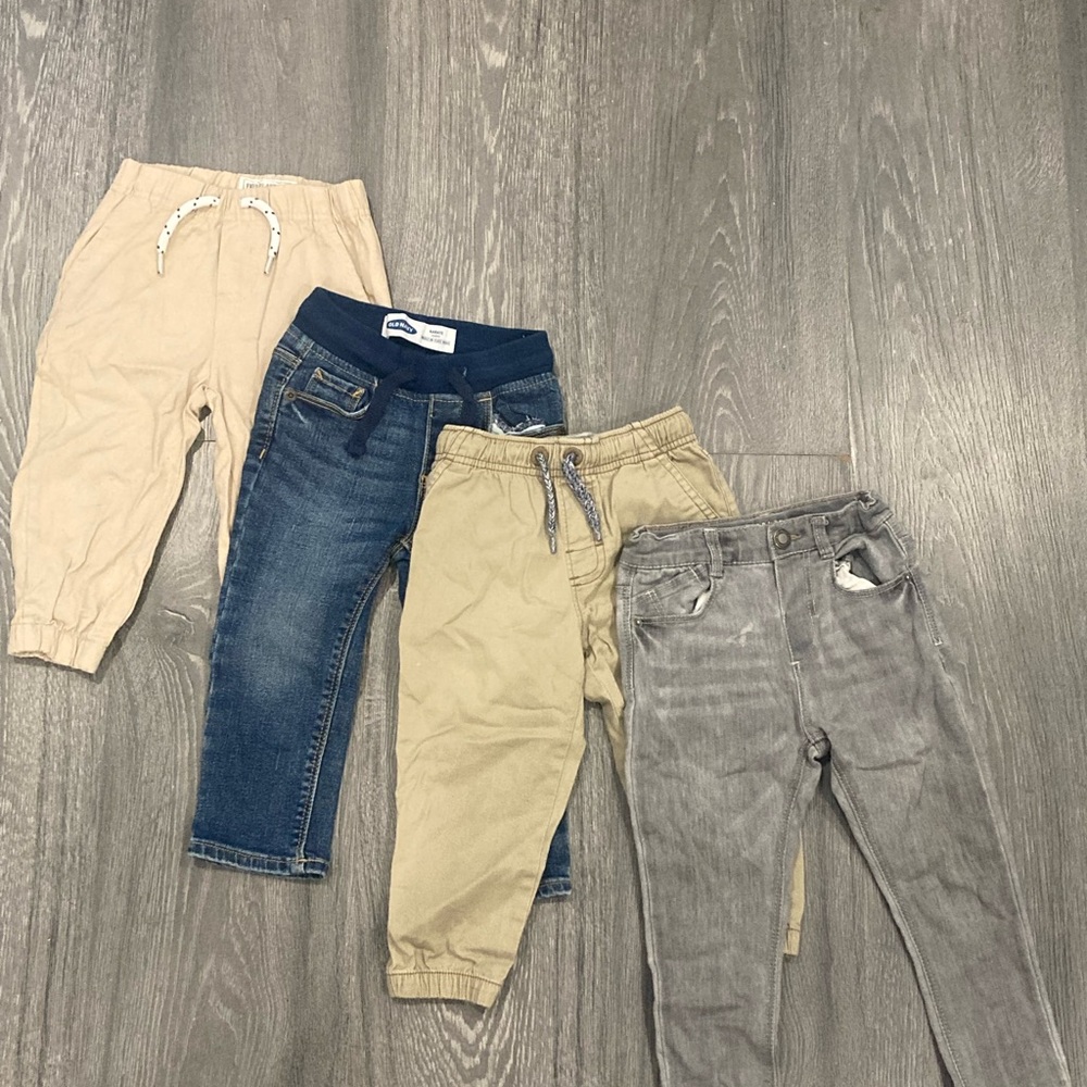 Bundle of pans. Gray, Tan, and Blue Jeans Stylish Comfort
